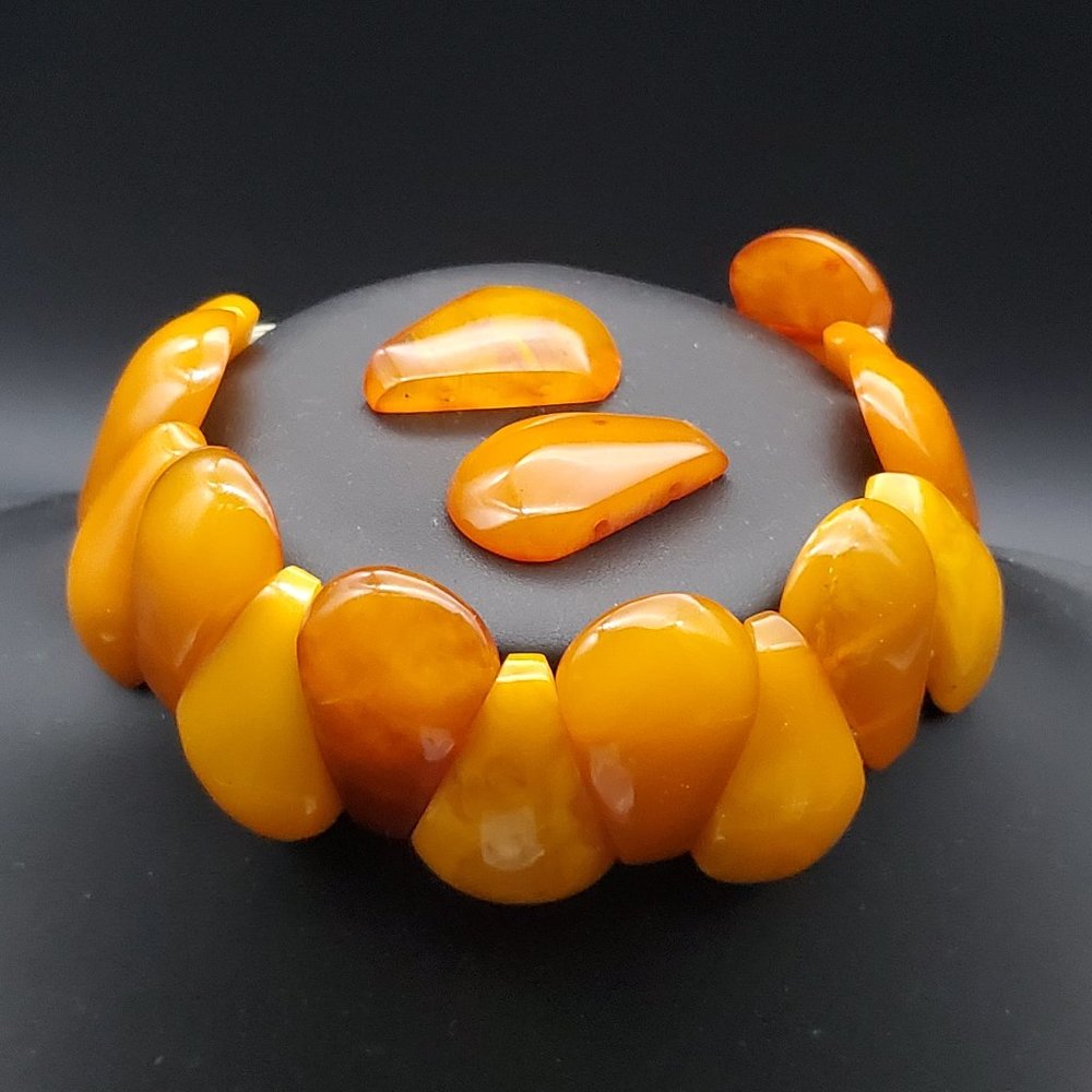 Vintage Butterscotch Natural Baltic Amber Bracelet